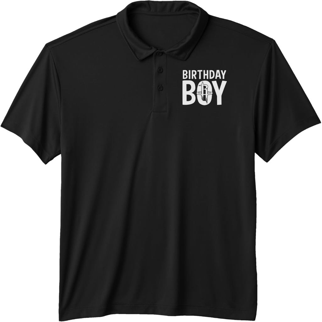 เสื้อโปโล NBA Birthday Boy Houston Rockets ลายโลโก้ย้อนยุค