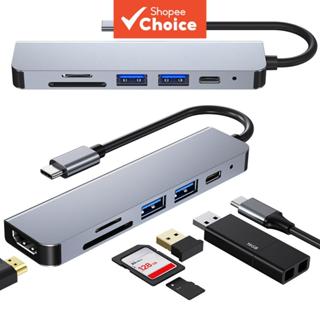 4K HDMI 100W PD 6-in-1 USB C ฮับ USB 3.0 ดองเกิลสําหรับ MacB…