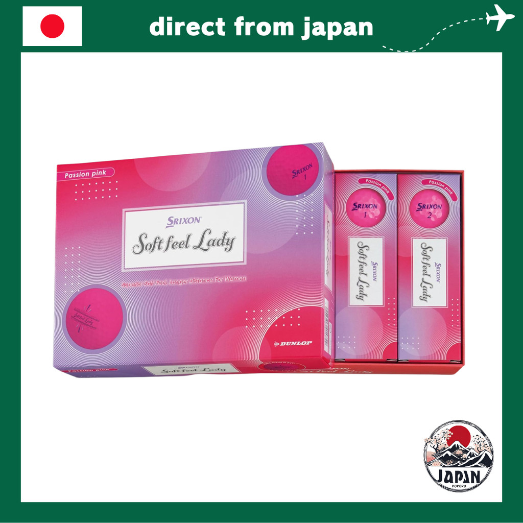 Dunlop Golf Balls SRIXON SOFT FEEL LADY6 2025 Model 1 Dozen (12 Balls) Passion Pink