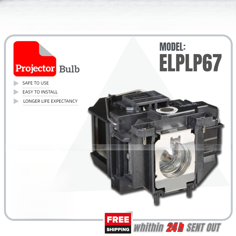 ELPLP67 หลอดไฟสําหรับ Epson EB-X02 EB-S02 EB-W02 EB-W12 EB-X12 EB-S12 EB-X11 EB-X14 EB-W16 EX3210 EX