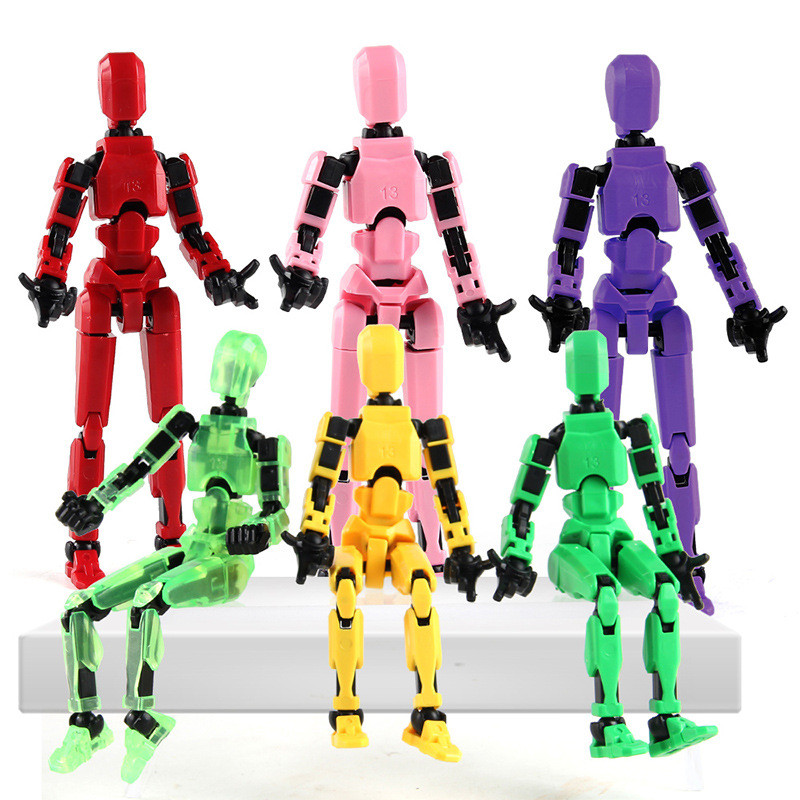 [คลังสินค้าพร้อม] 3D Joint Action Figure Lucky 13 Figure Robot Joint Action Figure Model Building Bl