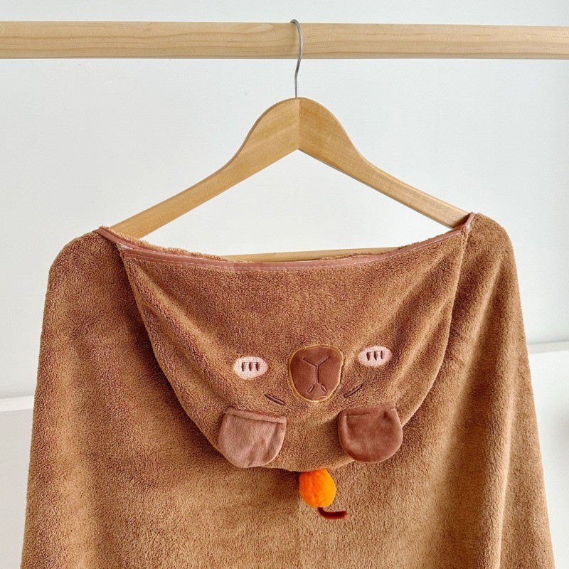 COD capybara ผ้าห่มมีฮู้ด 170*40cm นุ่มสบาย ผ้าคลุมไหล่อเนกประสงค์ ผ้าห่มงีบ เหมาะสำหรับการงีบหลับ ราคา ถูกที่สุด ดีลบีเคเค แกลเลอรีภาพที่ 6