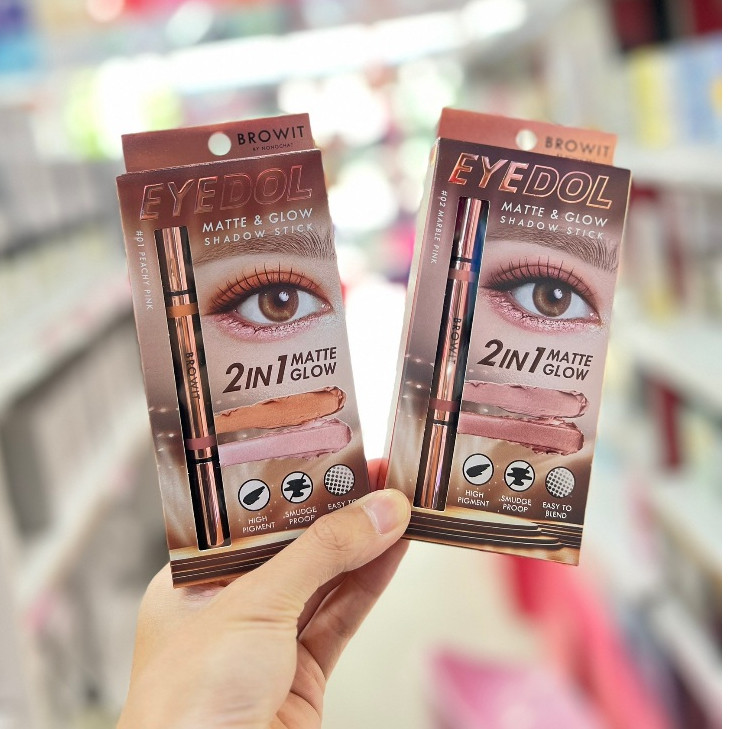 Browit Eyedol Matte & Glow Shadow Stick [0.5g + 0.5g] ( #01 - #07 )