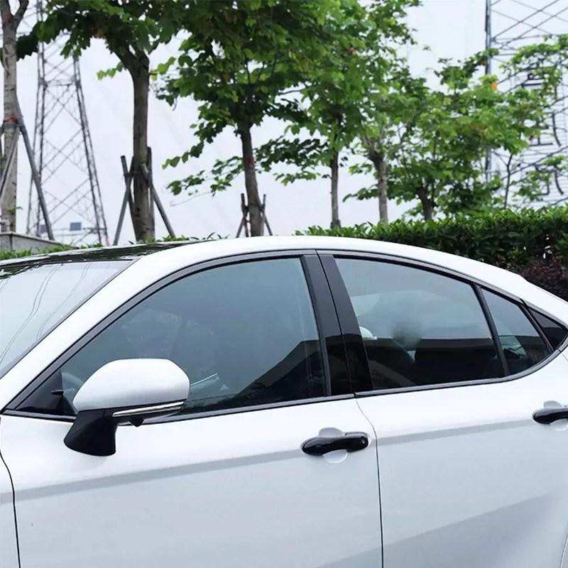 สําหรับ Toyota Camry XV80 2024 ตกแต่งหน้าต่างสแตนเลสแถบสีดําสดใส