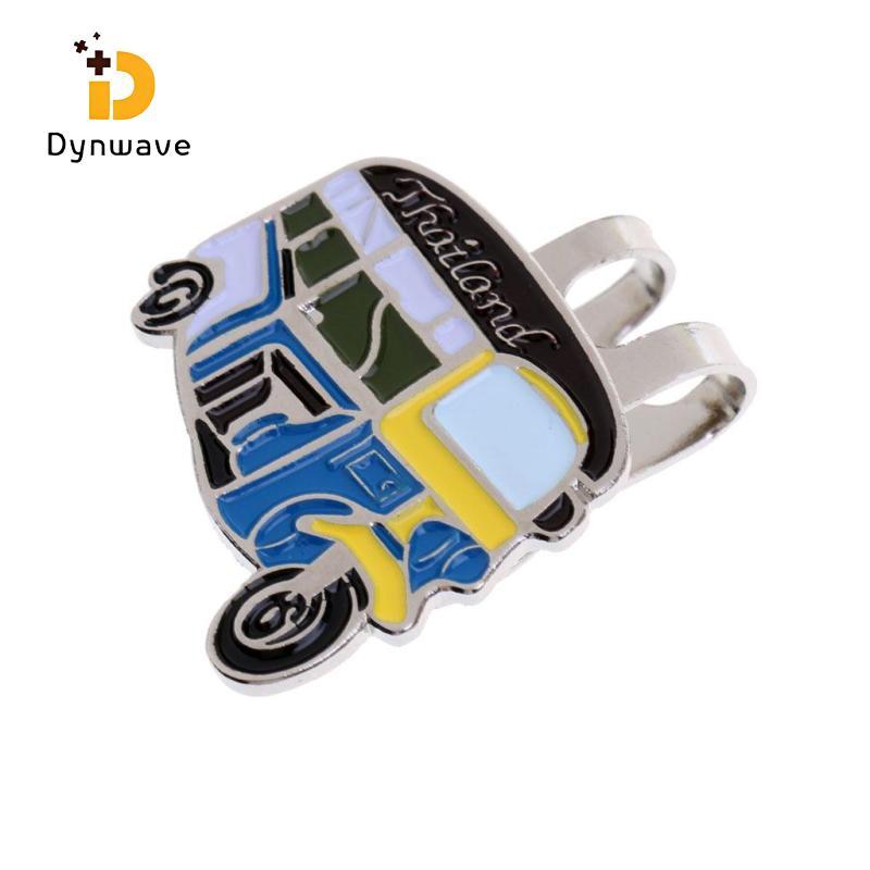 Dynwave Pedicab Pattern Magnetic Hat Clip Golf Ball Marker Suit for Golf Visor