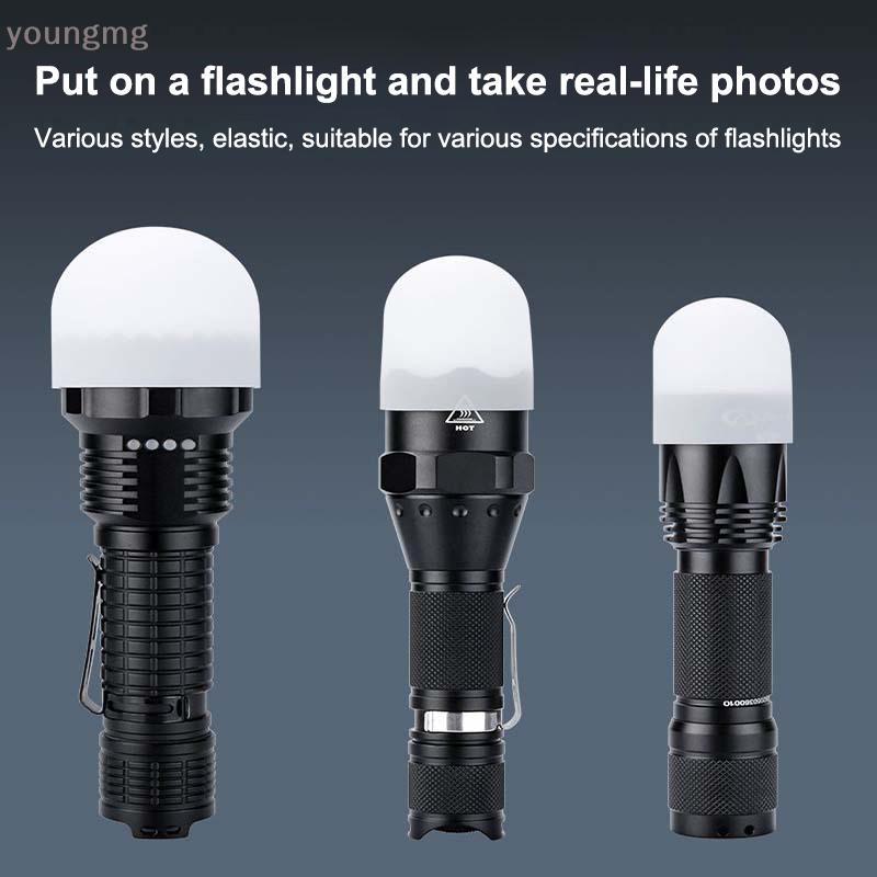 [YG] 2 ชิ้นซิลิโคนยืดหยุ่นไฟฉายโคมไฟสําหรับ SP31 SP35 IF22A C8G IF25A SP36 S2 C8 EA01 TS21 Q8 14-75 