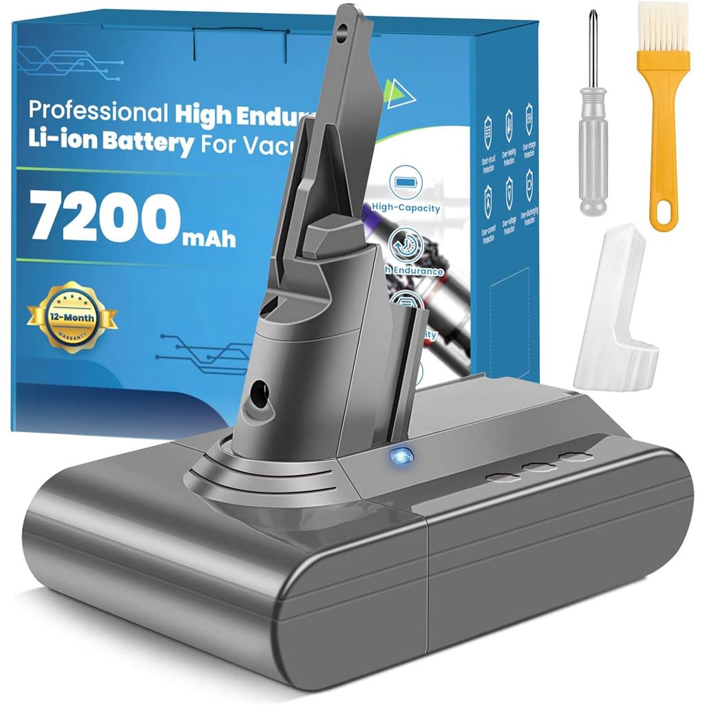 7200mAh สําหรับแบตเตอรี่ Dyson V7, ขั้นสูง V7 แบตเตอรี่ใช้งานร่วมกับ Dyson SV11 V7 Motorhead, V7 สัต