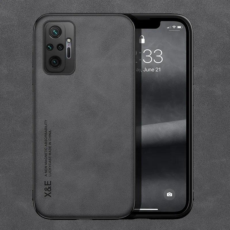หนังเคสโทรศัพท์แม่เหล็กเหมาะสําหรับ Xiaomi Redmi หมายเหตุ 10 9 11 Pro Max 11S 10S 9S 12T 11T 14T Note10 POCO X3 NFC F3 สนับสนุนรถ Drop-proof ใหม่ฝาครอบป้องกัน