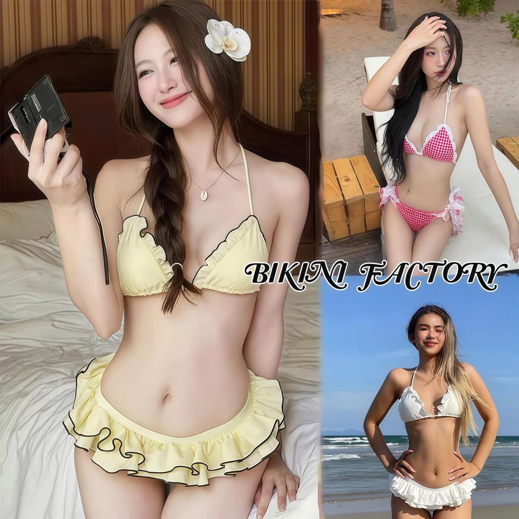 ชุดว่ายน้ำ bikini บิกินี่ ทูพีช เซ็กซี่ เชือกผูก มีฟองน้ำ beach รุ่นใหม่ มีไซส์ S-XL | น้ำหนัก 38-65 กก. Y629