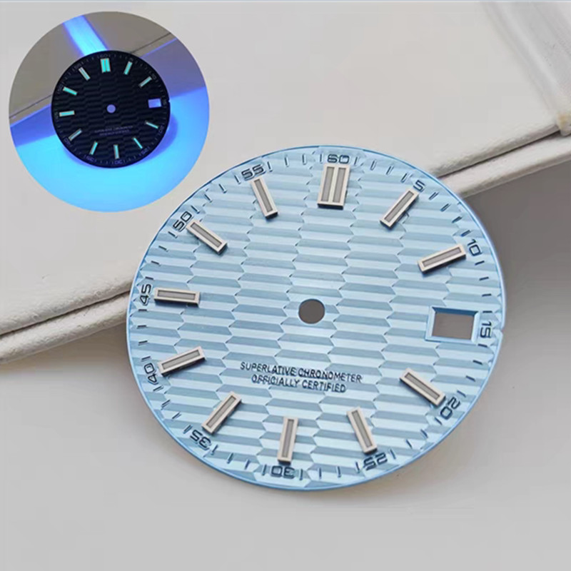 NH35 Dial แนวนอน Stripe Dial ไดอารี่ DIY ดัดแปลงนาฬิกาอุปกรณ์เสริม NH36 Assembly Dial ขนาด 28.5 M
