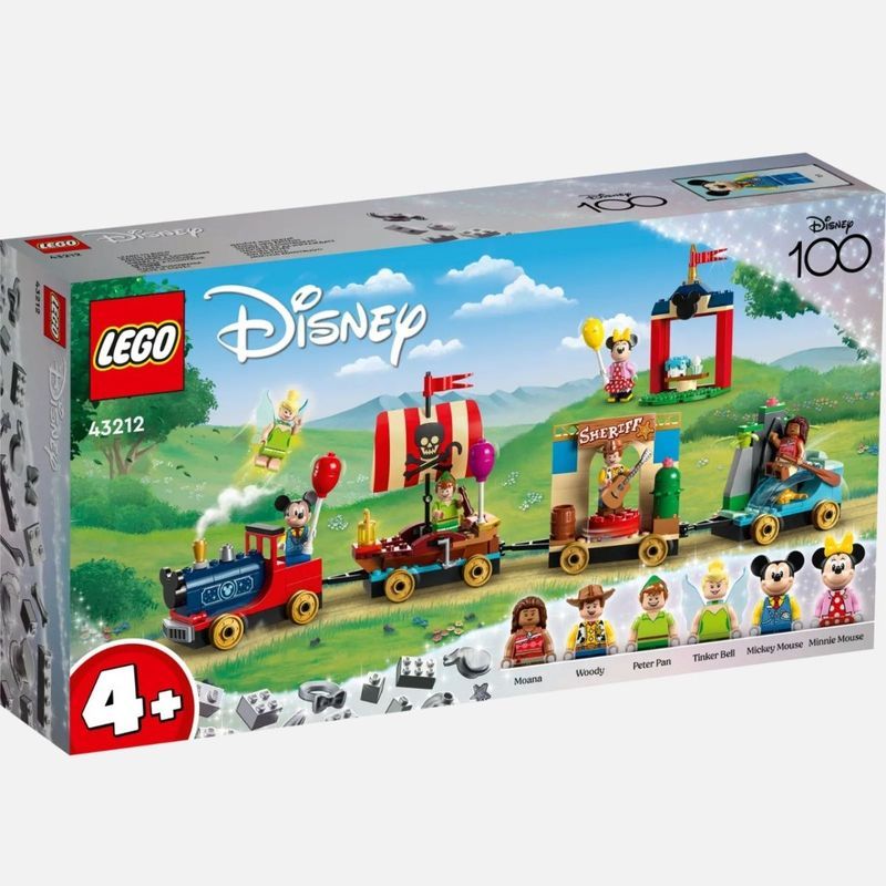 [รับประกันของแท้] LEGO LEGO 43212 Disney Celebration Anniversary Train Building Block Assembly Toys