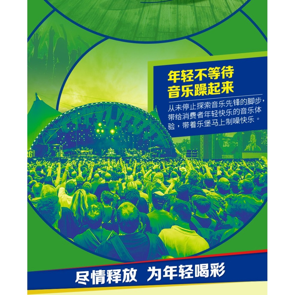 Tuborg Beer 495ml*6 Bottles Ring Pull Low Alcohol Refreshing Light Flavor Tasting Pack