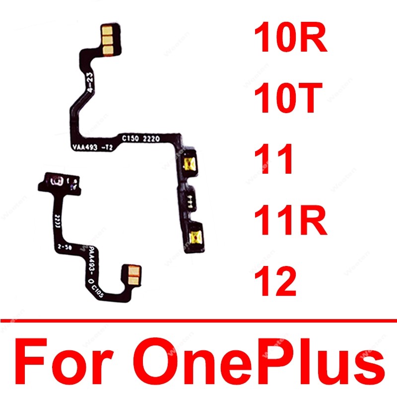 Volume Power Flex Cable สําหรับ OnePlus 1+ 10R 10T 11R 12 On Off Power Volume Side Flex Ribbon Parts