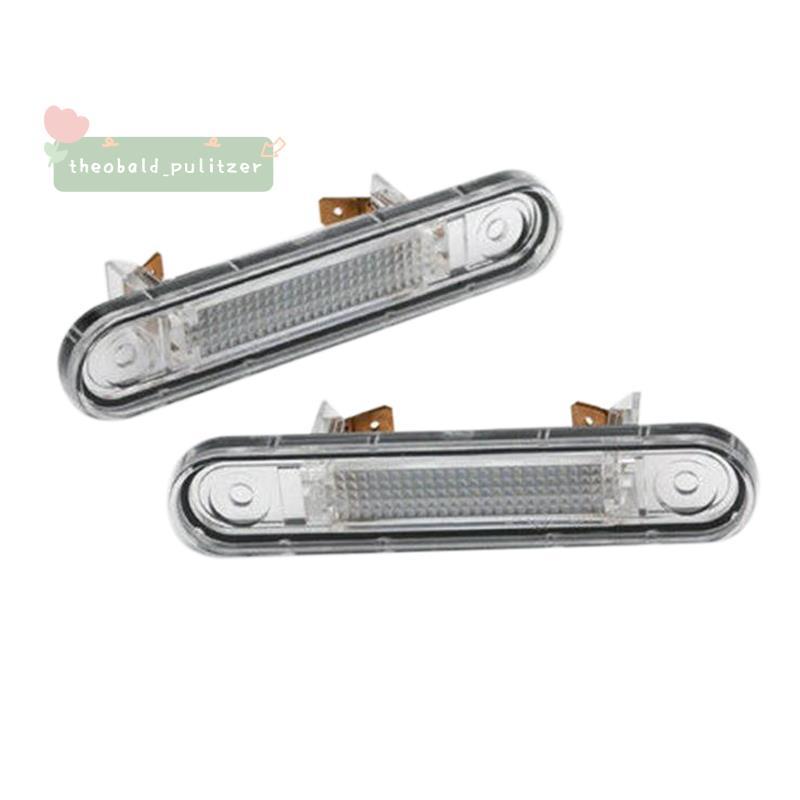 ไฟป้ายทะเบียน LED 1 คู่สําหรับ - W124 W201 W202 ไฟป้ายทะเบียนรถยนต์
