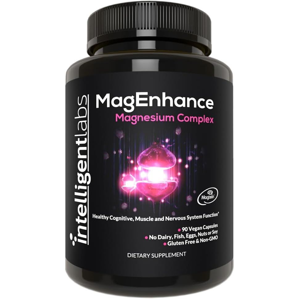 คอมเพล็กซ์แมกนีเซียมเสริมสมองจาก Labs MagEnhance ผสม L-Threonate, Glycinate และ Taurine ในแคปซูล 90 