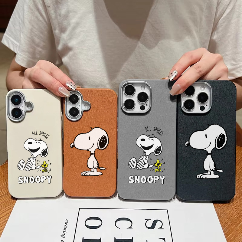 ในความหัวเราะ Snoopy prinnt เคสหนัง PU สําหรับ Infinix Note 60 Pro 50S 50X 30 Pro + Hot 60 Pro สมาร์ท 10 Plus GT30 Pro Light Thin Retro Simple ฝาครอบกันกระแทก
