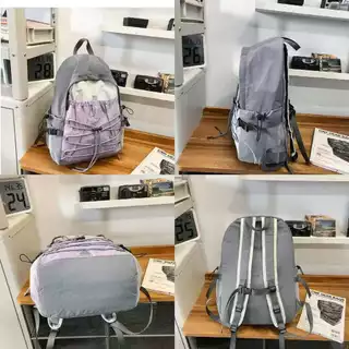 MISS GAYLER กระเป๋าเป้ Backpack มีสายดึง เหมาะสำหรับการเดินทางและเดินป่า ความจุมาก