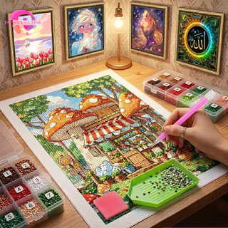 PL พร้อมสต็อก การ์ตูน,ภูมิทัศน์,อะนิเมะ 5D DIY ภาพวาดเพชรคริสตัลปักครอสติสเพชรเต็มโมเสคเพชรชุดเย็บปักถักร้อย Rhinestone ตกแต่งบ้าน 30x40 ซม.