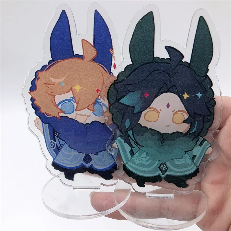 Standee รุ่น Genshin Impact micha ตัวอักษร Abyss Mage Kaeya Morax Tartaglia Chibi อะนิเมะโต๊ะศึกษาตก