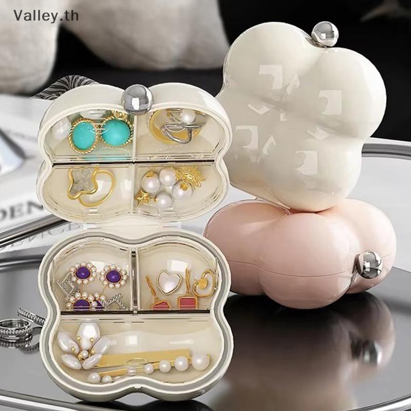 [Valley] 1PC Mini Jewelry Organizer Display Travel Jewelry Case Boxes ต่างหู Nelace Ring Portable Je