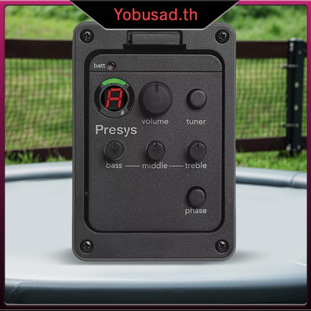 [Yobusad.th] กีตาร์อะคูสติก Pickup กีตาร์อะคูสติก Equalizer แบตเตอรี่ขับเคลื่อน Pickup Tuner Digital