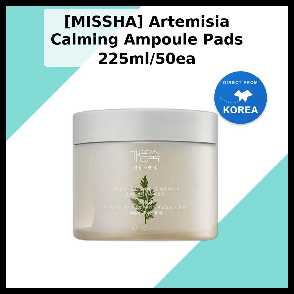 [MISSHA] Artemisia Calming Ampoule Pads 225ml/50ea / Korean Ampoule Pads / Skin Relief / ของแท้ 100%