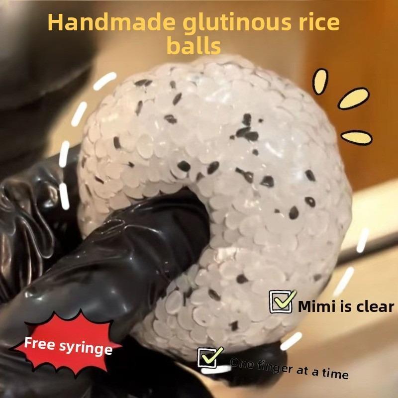 อาหารความเครียด Ball Rice Ball Squishy Fidget ของเล่น Non-Bounce Squeeze Ball Anti Stress Sensory ของเล่นสําหรับออกกําลังกายมือ