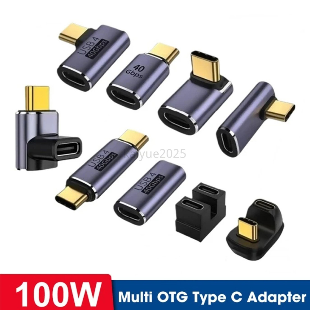 TYPE C Connector 4K OTG Plug 100W 40Gbps Data Transfer Ultra Fast Charging USB C USB3.1 รองรับ 8K Adapter Extension