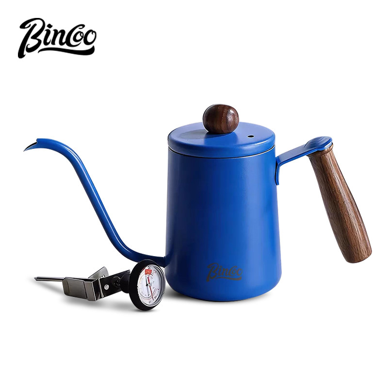 BINCOO หม้อกาแฟมือหยดหม้อกาแฟแบบพกพาพร้อมพวยยาวและหัวฉีดแคบสแตนเลสกาต้มน้ํากาแฟเทเกิน 350ML/600ML