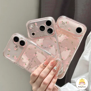 เคสไอโฟน17 เหมาะสำหรับ IPhone 16 17 15 14 13 12 11 Pro Max ผีเสื้อดอกไม้น่ารักวัสดุเหนือกว่าขั้นสูงเรียบง่ายกรณีโทรศัพ