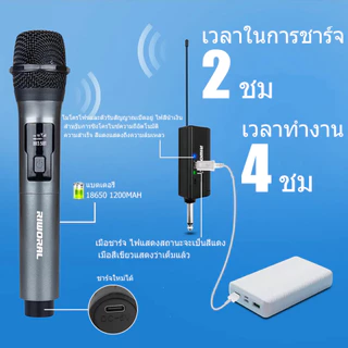 Bomge M23 UHF ระบบไมโครโฟนไร้สายแบบมือถือ 2 ช่อง ระบบส่งสัญญาณไร้สาย Pro