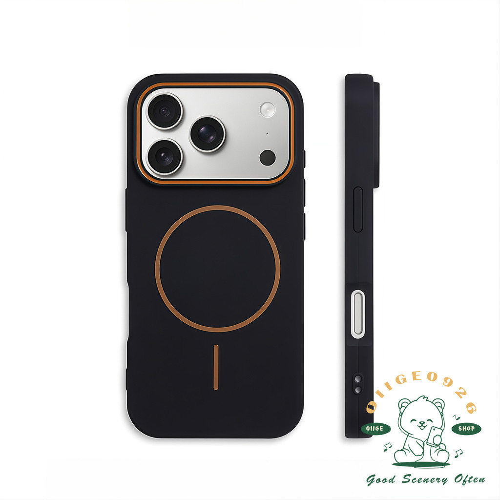 Liquid skin fine Magneticเคสโทรศัพท์Iphone17 Pro Max 16 15 14 13 12 11ปลอกสําหรับIphoneเคสซิลิโคนSoft Shell TPU + PCกันกระแทก