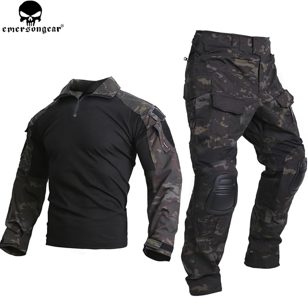 เซตยูนิฟอร์มทักติกัล G3 EmersonGear เสื้อยืดแขนยาว กางเกง และสนับเข่า