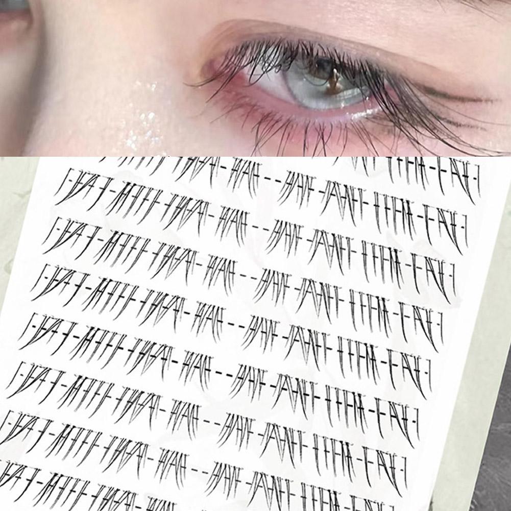 Diy Segmented Fox Lashes C-curveature นุ่มสมจริง Quick Air-light Beauty Grafting ทุกวัน I7j3