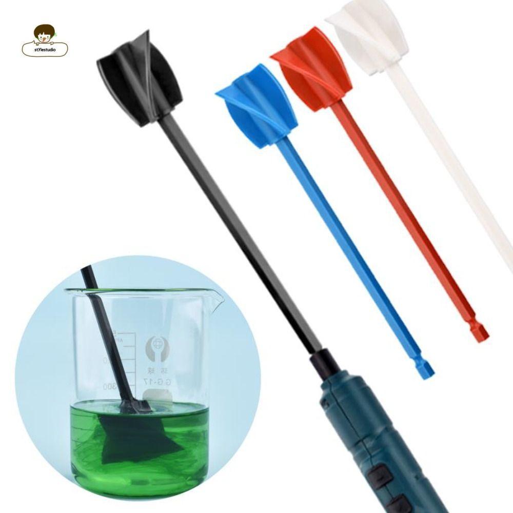 STYLESTUDIO Mixer Paddle Mixer สิ่งที่แนบมาพลาสติก Helix Mixer Mud Power Mixer Stirrer Paddle Stirri