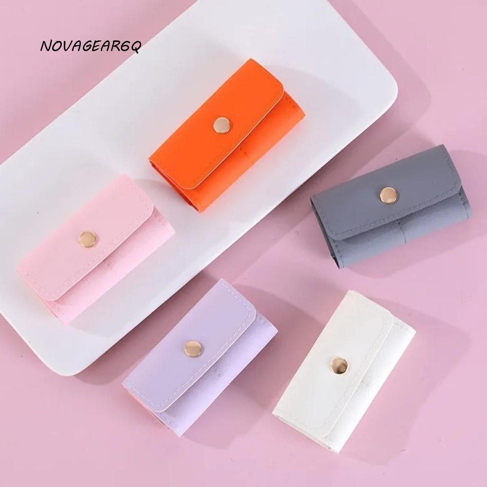 NOVAGEAR6Q กระเป๋าเก็บเครื่องประดับแบบพับได้, PU 6-Slot Design แบบพกพาเครื่องประดับม้วนกระเป๋า,น้ําห