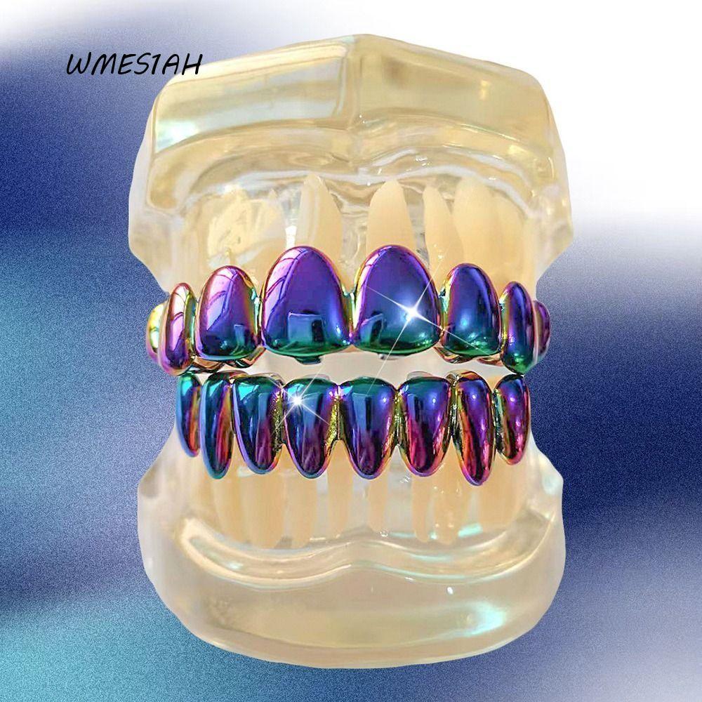 WMES1AH สร้อยคอมินเนียมแบบฮิปฮอป สีสันสายรุ้ง เหมาะสำหรับงานปาร์ตี้และวันสำคัญ