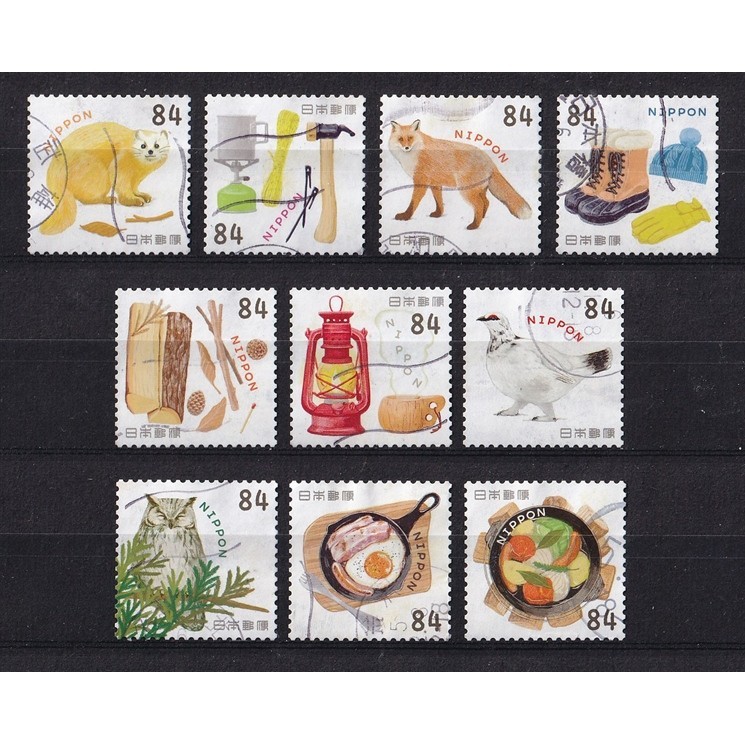 ชุดแสตมป์ไปรษณีย์ญี่ปุ่น 10 ชิ้น - ยินดีต้อนรับ ฤดูหนาว | ญี่ปุ่น - Winter Greetings 84yen G344 2023