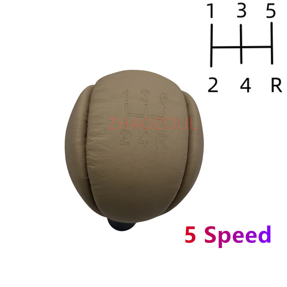 เหมาะสําหรับ Volvo S60 S80 II XC70II Shift Knob 5 สปีดปากกาหนังสีดําสไตล์รถ