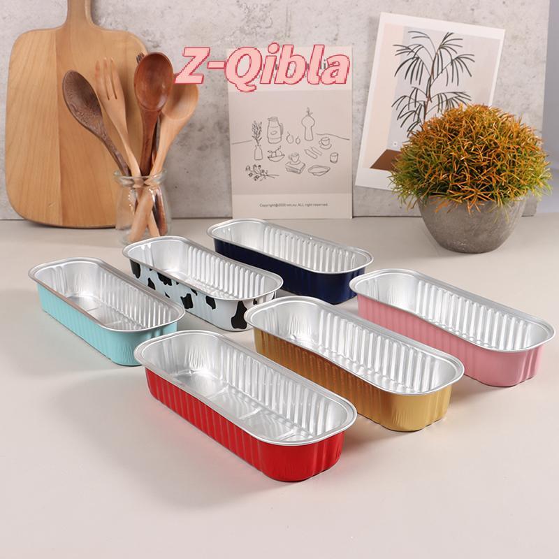 [Z-Qibla-t] 10 ชิ้น 200 มิลลิลิตรอลูมิเนียมฟอยล์เบเกอรี่เค้กกล่องสี่เหลี่ยมดีบุก Cupcake ถาดอบพุดดิ้
