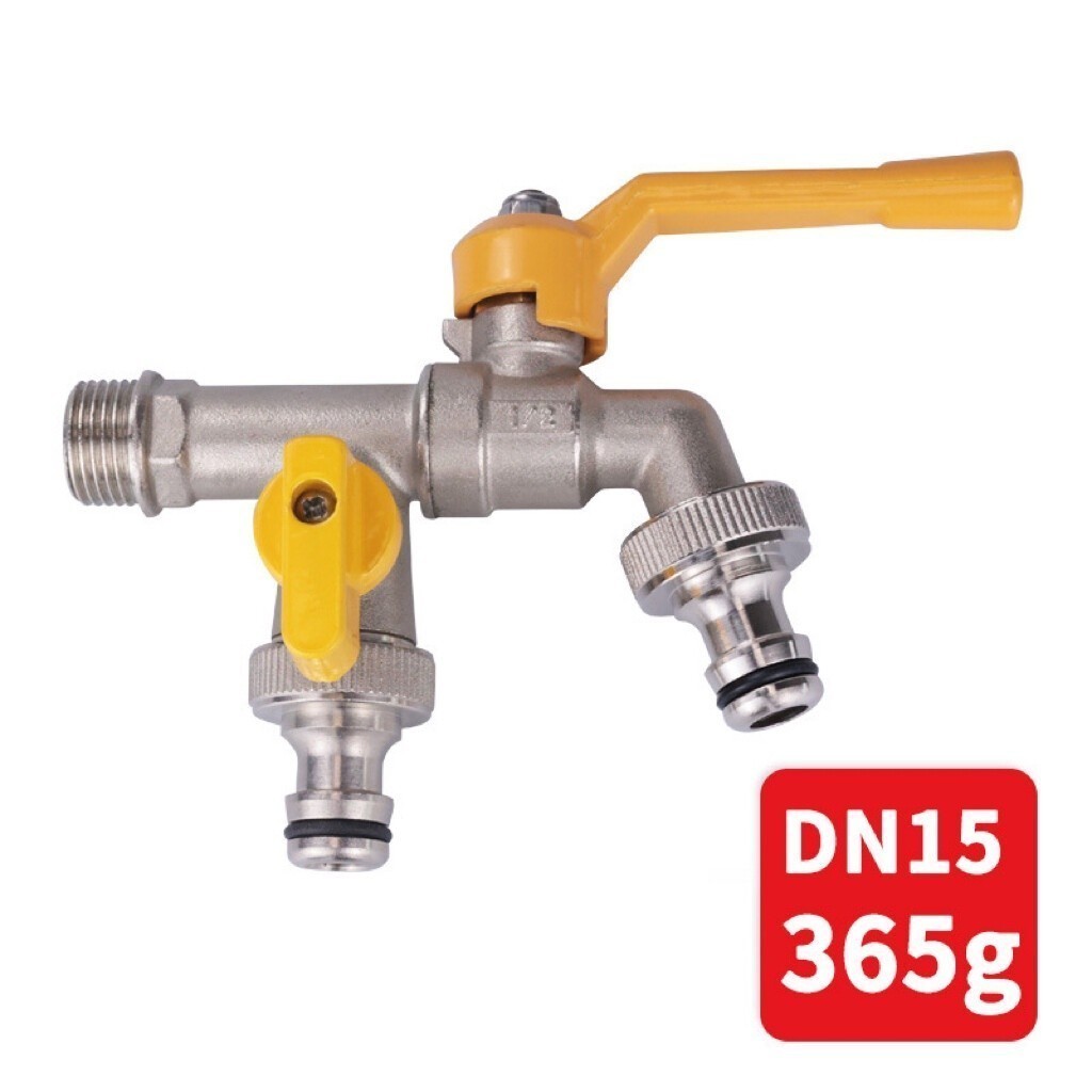 รุ่นอัพเกรด วัสดุทองเหลือง ก๊อกสนามสองทาง ก๊อก ก๊อกสนาม2ทาง ก๊อกน้ำ2ทาง ก๊อก2วาล์ว ก๊อกสองทาง ขนาด 1/2 นิ้วขายดี ใช้ดี - รูปที่ 5