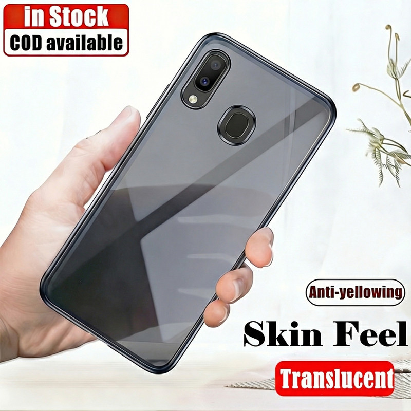 สําหรับ Samsung Galaxy A30 6.4 นิ้ว SM-A305F A305FN A305GN A305YN Silky Smooth Soft Smoky สีดําโปร่ง