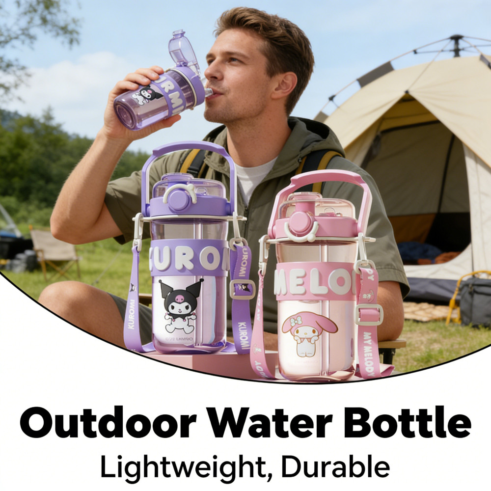 Kuromi Kids BPA Free Tritan Water Bottle 745ML Botol Air Cute Cup