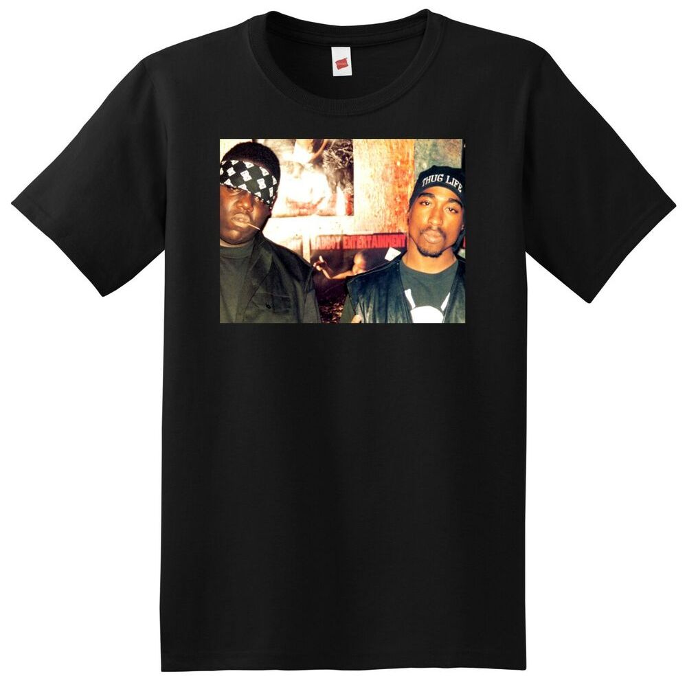 BIG AND 2 PAC T SHIRT biggie tupac 2pac poster SMALL MEDIUM LARGE XL