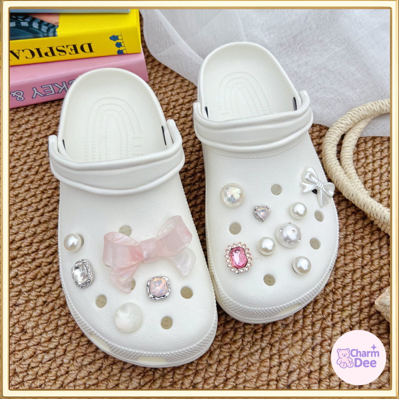 จี้รองเท้าแฟชั่น ชุดตัวต่อลายรองเท้า กันน้ำ | อุปกรณ์ตกแต่ง Clogs & Sandal สไตล์สากล