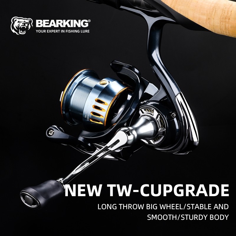 Bearking Brand TW C Series ตลับลูกปืนรอกตกปลา สเตนเลส 5.5:1 รับน้ําหนักได้เต็มที่ 12 กก.|