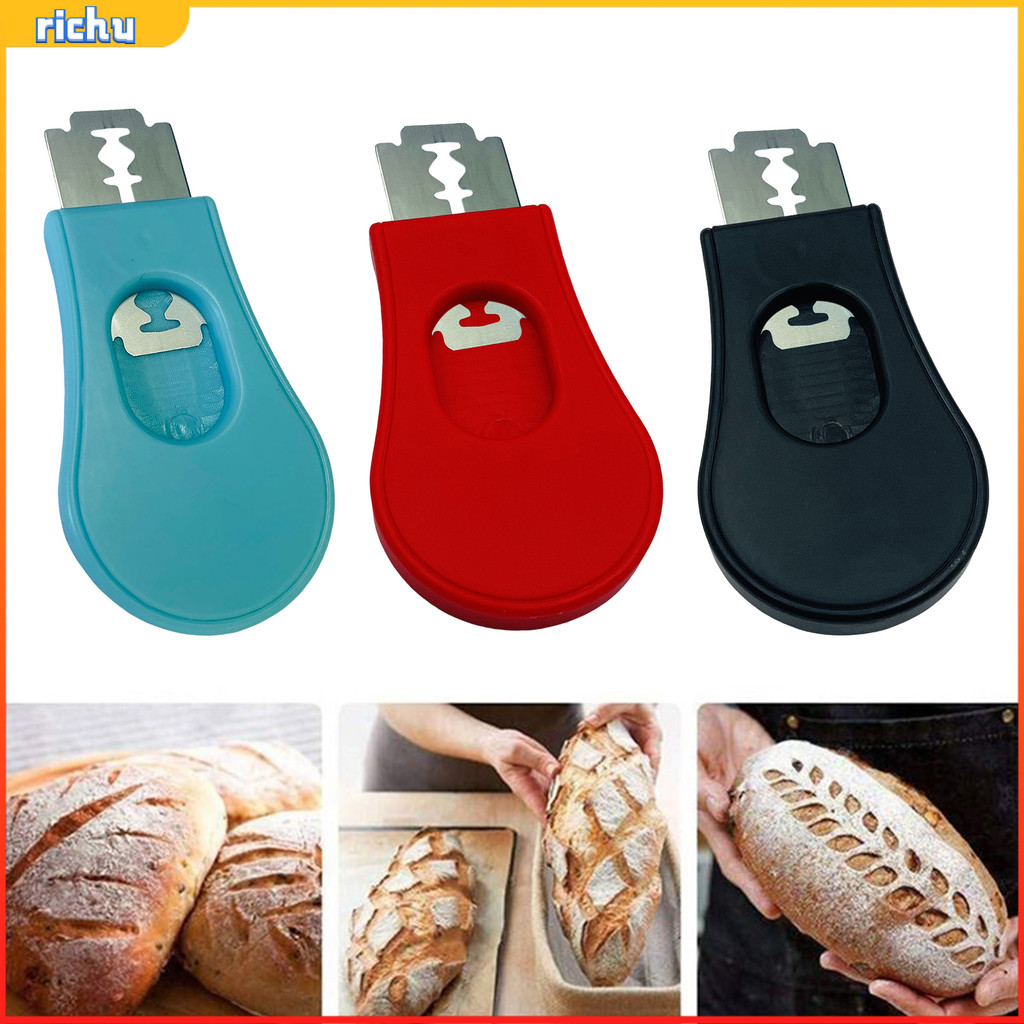 [richu] Sharp Blade Bread Scorring Tool เครื่องมือตัดขนมปังอเนกประสงค์ ขนมปังแม่เหล็กพร้อมใบมีดเปลี่ยนได้ Sharp – เครื่องมือคะแนนเปรี้ยวสําหรับห้องครัวที่บ้านและเบเกอรี่ – ง่าย