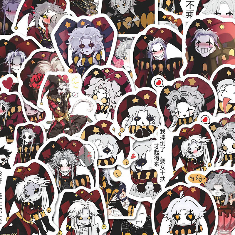 60 ชิ้นเกม Freak Circus Pierrot รูปสติกเกอร์กันน้ําถ้วยน้ําคอมพิวเตอร์สเก็ตบอร์ดและโทรศัพท์มือถือ Ipad DIY Decals ของเล่น