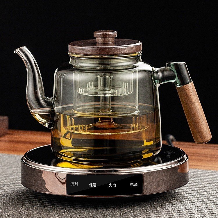 เตาเครื่องปั้นดินเผาไฟฟ้ากาน้ําชาชาแยกน้ําชุดทําอาหารแบบบูรณาการอลูมิเนียมอัลลอยด์หม้อแก้วครัวเรือนใ