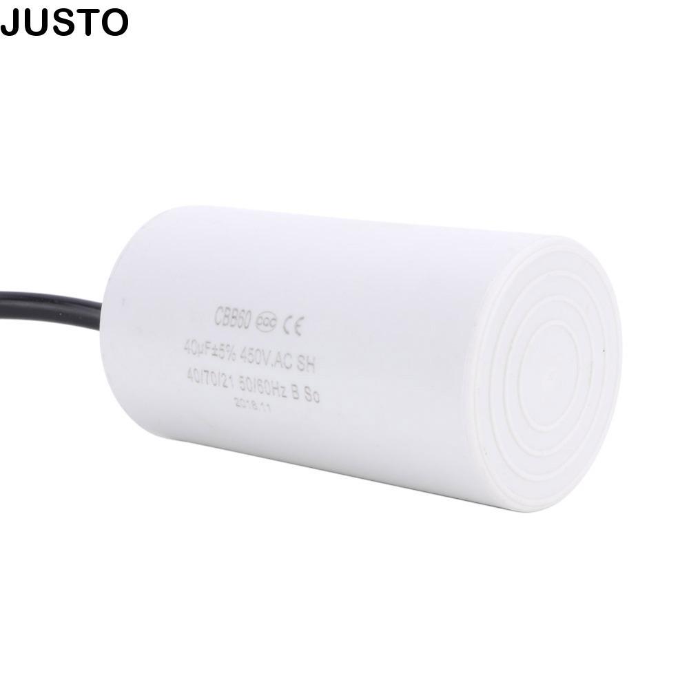 JUSTO Motor Running Capacitor, 450V Mini Size CBB60 Capacitor, Stable Performance 40uf Appliance Cap